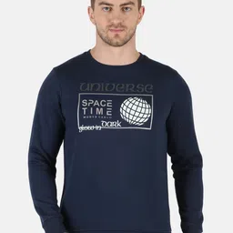 Monte Carlo Men Navy Blue Printed Sweatshirt-image-52