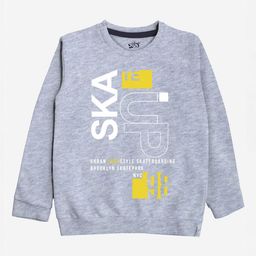 x2o Unisex Kids Grey Printed Sweatshirt-image-50
