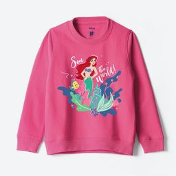 YK Disney Kids Humour and Comic Disney Princess Printed Pullover Sweatshirt-image-39