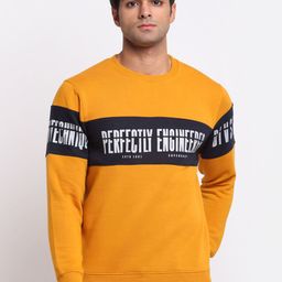 Rodamo Men Mustard Printed Sweatshirt-image-25