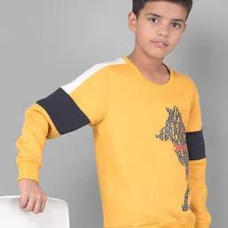 Crimsoune Club Boys Typography Printed Round Neck Long Sleeves Pullover Sweatshirt-picture-27
