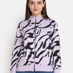 V-Mart Abstract Printed High Neck Front-Open Sweatshirt-picture-22