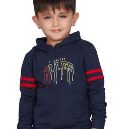 BAESD Boys Hooded Alphanumeric Kangaroo Pocket Ribbed Pullover Sweatshirt-image-39