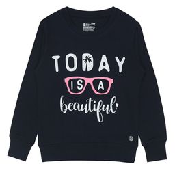 Bodycare Kids Girls Typography Printed Resists Microbial Odor Wool Pullover-image-6