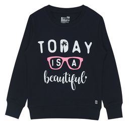 Bodycare Kids Girls Typography Printed Resists Microbial Odor Wool Pullover-image-7