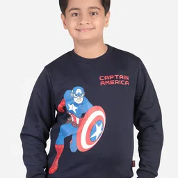 Bodycare Kids Boys Captain America Printed Fleece Sweatshirt-picture-49