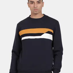 t-base Striped Round Neck Pullover Sweatshirt-picture-51