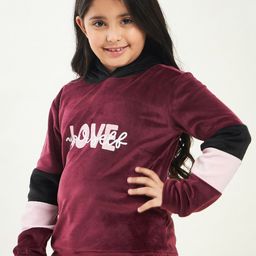 Stylo Bug Girls Typography Printed Hooded Pullover Sweatshirt-image-33