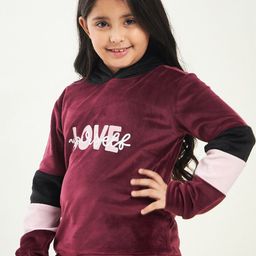 Stylo Bug Girls Typography Printed Hooded Pullover Sweatshirt-image-35