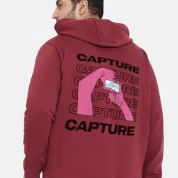 Instafab Plus Typography Printed Hooded Cotton Sweatshirt-image-63
