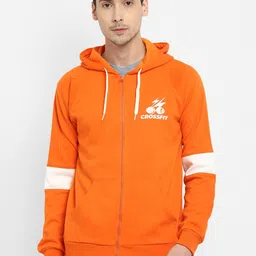 OFF LIMITS Men Orange Hooded Sweatshirt-image-49