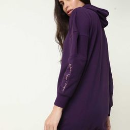 RAREISM Women Purple Hooded Sweatshirt-image-32