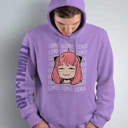 Crazymonk Spy X Family Evil Anya HEH Anime Printed Hooded Cotton Sweatshirt-image-58