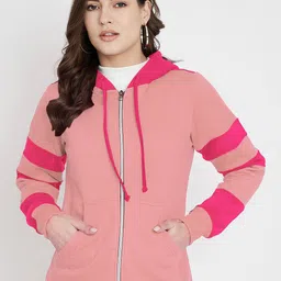 BRINNS Colourblocked Hooded Long Sleeves Fleece Front-Open Sweatshirt-picture-15