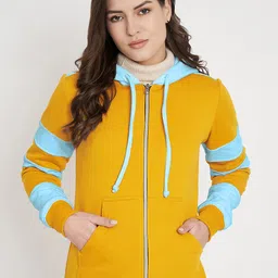 BRINNS Colourblocked Hooded Long Sleeves Fleece Front-Open Sweatshirt-picture-12