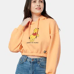 The Souled Store Women Winnie The Pooh Printed Hooded Oversized Sweatshirt-image-31