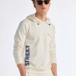 Red Flame Typography Printed Hooded Pullover Sweatshirt-image-21
