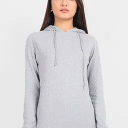 JoE Hazel Women Grey Hooded Sweatshirt-image-76