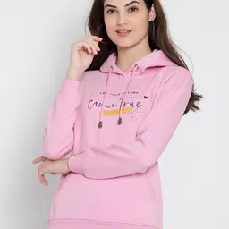 FLOSBERRY Printed Hooded Fleece Sweatshirt-image-103