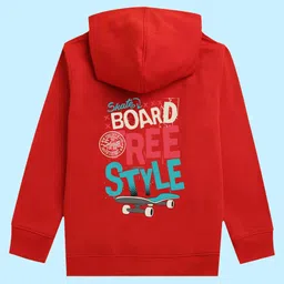 NUSYL Unisex Kids Typography Printed Hooded Fleece Pullover Sweatshirt-image-69