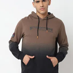 SPYKAR Colourblocked Hooded Neck Long Sleeves Cotton Pullover Sweatshirt-picture-48
