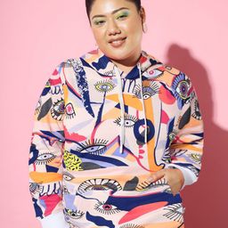 BEYOUND SIZE - THE DRY STATE Women Graphic Printed Hooded Sweatshirt-image-28