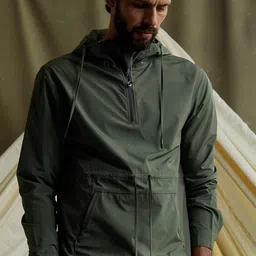 Andamen Full Sleeves Hooded Rapid-Dry Technology Pullover Sweatshirt With Half Zipper-image-21