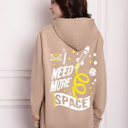 Imsa Moda Typography Printed Long Sleeves Fleece Hooded Oversized Pullover Sweatshirt-picture-39