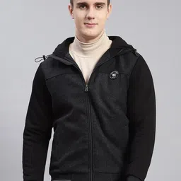 Monte Carlo Chevron Self Design Hooded Long Sleeves Sweatshirt-picture-24