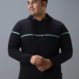 Urbano Plus Men Striped Hooded Sweatshirt-picture-40