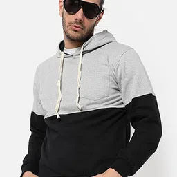 Campus Sutra Men Black Hooded Sweatshirt-picture-6