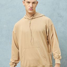 Bewakoof Heavy Duty Hooded Drop-Shoulder Sleeves Oversized Pullover Sweatshirt-image-86