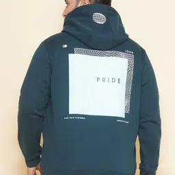 John Pride Plus Size Geometric Printed Hooded Fleece Pullover Sweatshirt-45