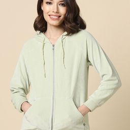 Allen Solly Woman Hooded Front Open Sweatshirt-image-6