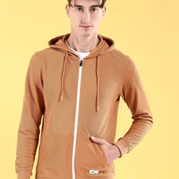 The Indian Garage Co Hooded Neck Long Sleeve Zip Detail Front-Open Sweatshirt-image-43