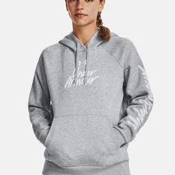 UNDER ARMOUR Women Rival Fleece Graphic Printed Hooded Sweatshirt-picture-31
