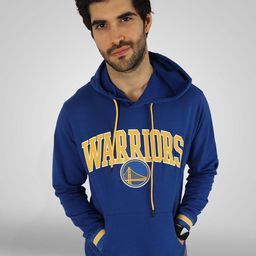 NBA Men Royal Blue Golden State Warriors Typography Hoodie-image-63