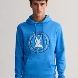 GANT Men Blue Printed Hooded Sweatshirt-picture-19