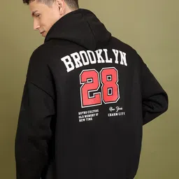 HIGHLANDER Typography Printed Hooded Oversized Sweatshirt-image-61