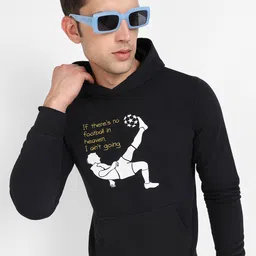 Campus Sutra Typography Printed Hooded Pullover-image-35