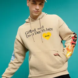 HIGHLANDER Typography Printed Oversized Hooded Pullover Sweatshirt-image-13