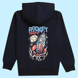 NUSYL Kids Rocket Printed Hooded Pullover-image-2