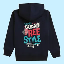NUSYL Kids Typography Printed Hooded Pullover-image-99