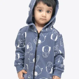 ariel Kids Graphic Printed Hooded Cotton Sweatshirt-47