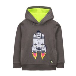 Cherry Crumble Kids Grey & White Graphic Printed Hooded Sweatshirt-image-54