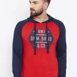 Austin wood Typographic Printed Hooded Fleece Sweatshirt-picture-28