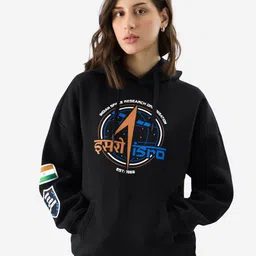 The Souled Store Graphic Printed Hooded Cotton Sweatshirt-image-22