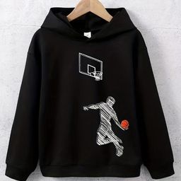 StyleCast Boys Black Graphic Printed Hooded Sweatshirt-43