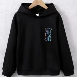 StyleCast Boys Black Printed Hooded Pullover-23