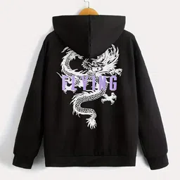 StyleCast Boys Black Graphic Printed Hooded Sweatshirt-52